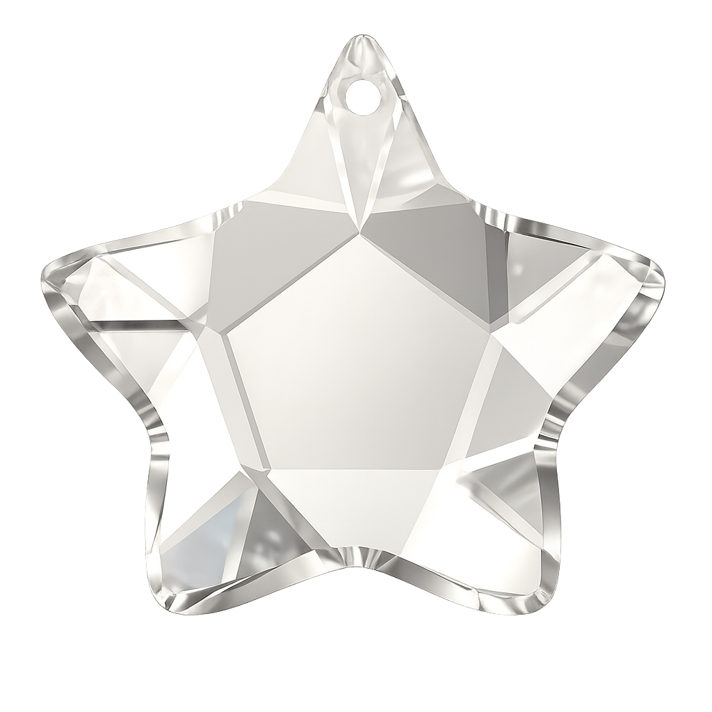 Swarovski 4mm Non Hot Fix Star Flower - Pack of 4 Clear