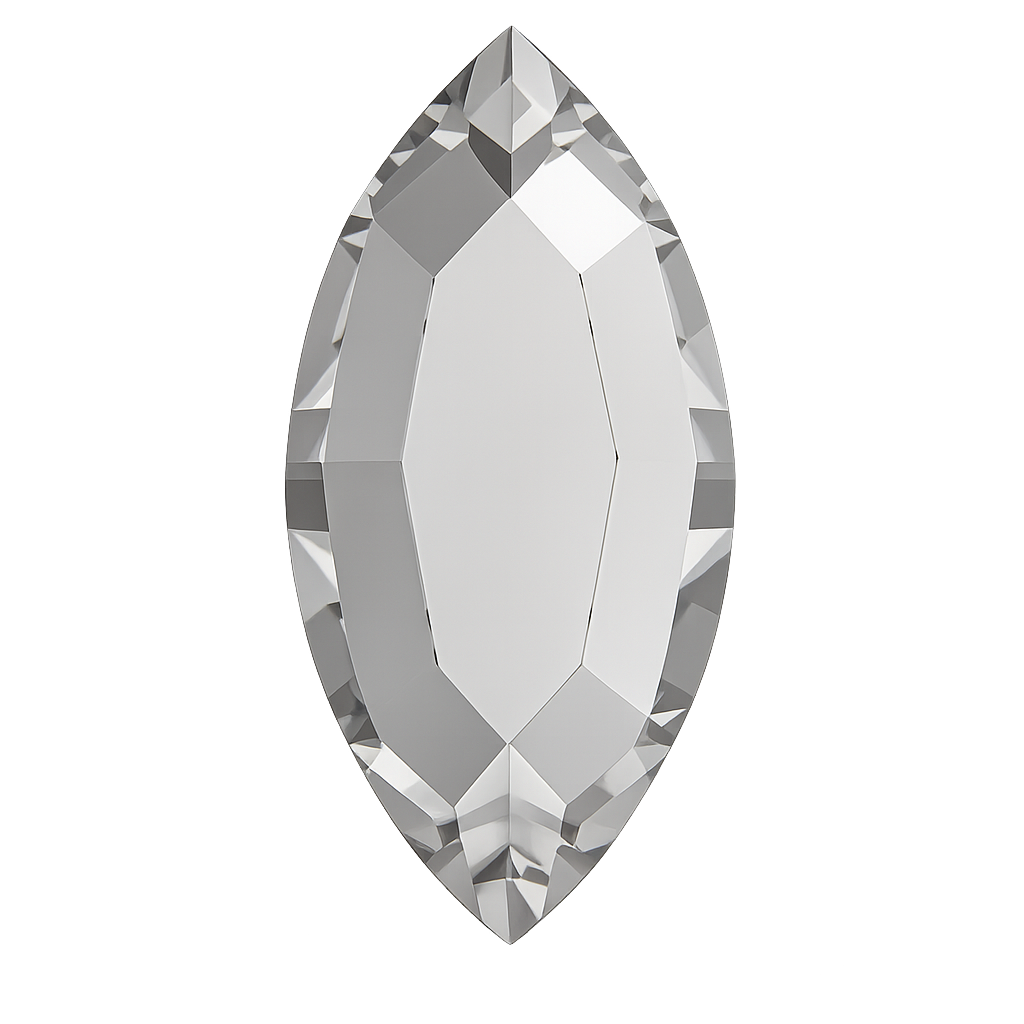 Swarovski 4x2mm Non Hot Fix Navette - Pack of 6 Clear