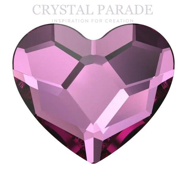 Swarovski 3.6mm Non Hot Fix Heart - Pack of 4 Dark Rose original